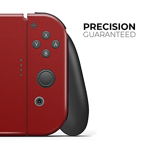 Design Skinz - Compatible With Nintendo Switch Console Bundle - Skin Decal Protective Scratch-Resistant Removable Vinyl Wrap Cover - Solid Dark Red #TOP2