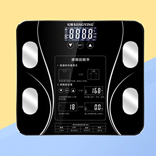 DOITOOL Balanças de banheiro Digital Peso Gordura USB Recarregável Analisador de Composição Digital