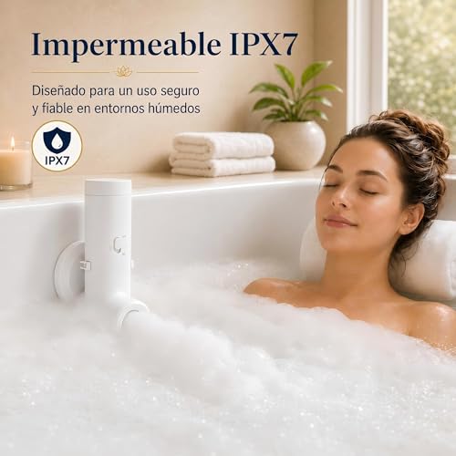 Miniatura 4 de Evinyep Bañera De Jet Spa, Proporciona Una Intensidad De Masaje De 65 Kpa, Jet De Baño Recargable Para Bañera, Accesorios De Baño Portátiles Sin Cable Con Velocidad Ajustable, Relajante Blanco