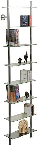 WATSONS MAXWELL - Wall Mounted Glass 240 CD / 160 DVD/Bathroom Storage Shelf - Clear