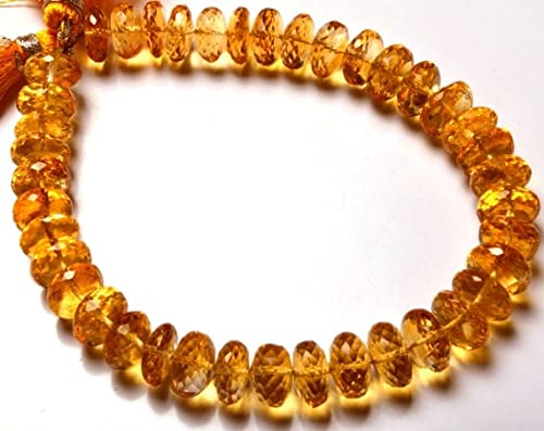 Citrine dorée naturelle en perles pour créer vos bijoux d'été et colliers de créateurs