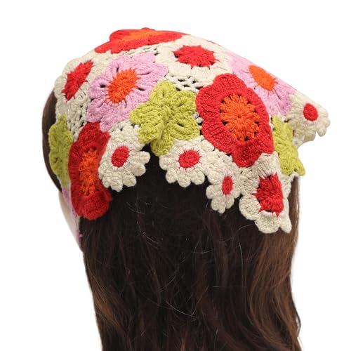 Bandana de ganchillo ajustable para sujetar el pelo con suavidad sin tirones 5