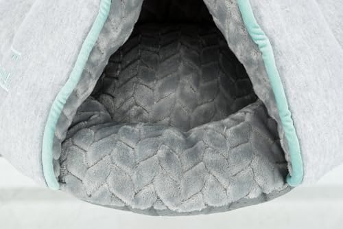 TRIXIE 38254 Junior Höhle, rund, 45 × 30 × 40 cm, hellgrau/mint