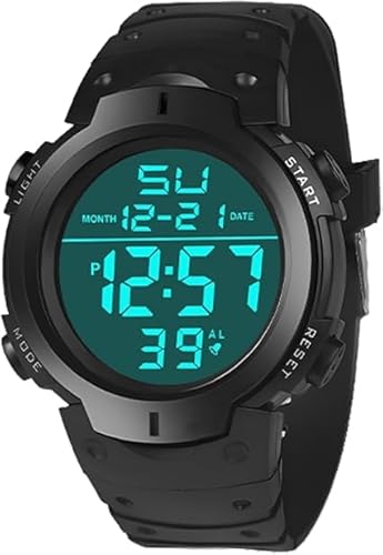 Reloj deportivo con alarma cronómetro,Reloj digital para hombre IPX4 impermeable de gran muñeca militar con retroiluminación LED/calendario regalos de entrada escolar, Halloween,Navidad,Cumpleaños Reloj deportivo con alarma cronómetro,Reloj digital para hombre IPX4 impermeable de gran muñeca militar con retroiluminación LED/calendario regalos de entrada escolar, Halloween,Navidad,Cumpleaños