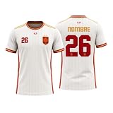 KALLPA Equipación Deportiva de fútbol Personalizada. Equipación Mundial España 2026. Niños y Adultos. Personaliza con Nombre, Escudo, número y Sponsor. (Mundial Modelo 1, Solo Camiseta)