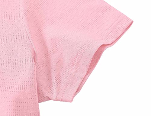 Rdruko Women's Short Sleeve Hiking Shirts Spf Quick Dry Lightweight Running Fishing Shirts(Light Pink, Us Xxl) #TOP5