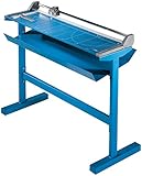 Dahle 558s Professional Rotary Trimmer w/Stand, 51' Cut Length, 12 Sheet Capacity, Self-Sharpening, Automatic Clamp, German Engineered Paper Cutter