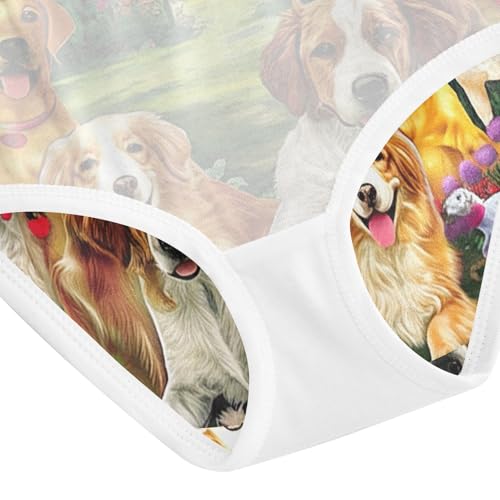 Countryside Manor Dogs Toddler Girl Undies, Kids Underwear, 2T–8 Years4