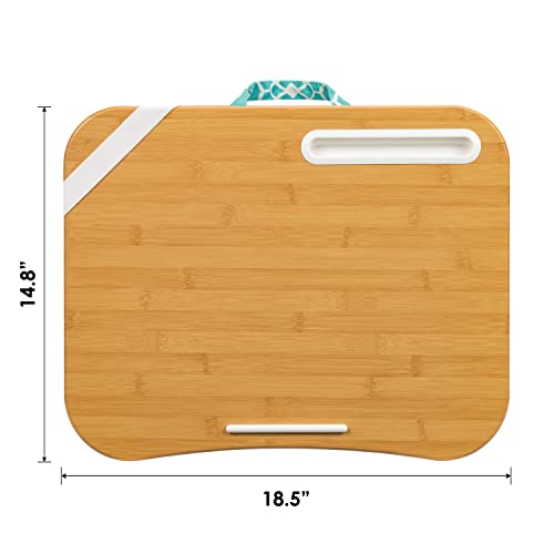 Lapgear Xl Designer Lap Desk With Phone Holder And Device Ledge - Aqua Trellis - Fits Up To 17.3 Inch Laptops - Style No. 45512 #TOP4