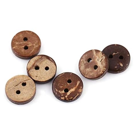 400 Piezas de Botones de Costura Marrones Naturales de 10 mm Cover