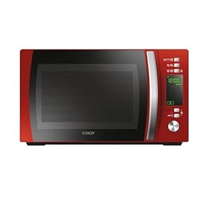 Candy Cookinapp Cmxg20dr, Microondas Con Grill, 20l, Digital, App Simply-Fi, 5 Niveles Potencia, 40 Programas Automáticos, Plato Giratorio 25,5cm, Express Cooking, 700w/1000w, Rojo