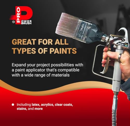 Pro Power Brush - Heavy Duty Automatic Paint Tool, 20x Faster Painting, Superior Control for Pros & Homeowners, Connects to All Sprayers, Any Paint & Finish Compatible (6 in Brush ONLY) by Pro PowerBrush - Image 5