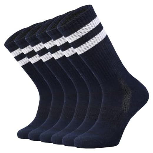 SOX TOWN Moisture Wicking Breathable Performance Combed Cotton Cushioned Crew Socks Men 6 Pack(Camel L)