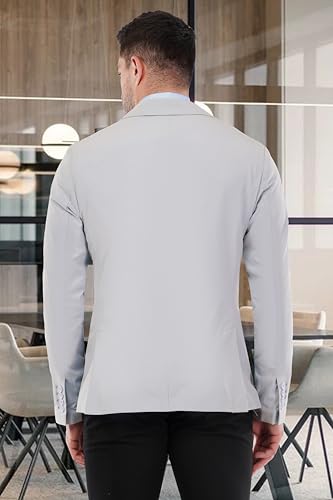 Image of SaintX Men's Tailored Unlined Blazer | Layering Jacket, Drapes & Feels Like a Shirt | Airy & Light Weight, Ideal for Summers | Highly Stretchable Wrinkle Resistant Fabric | Slim Fit | All Day Comfort