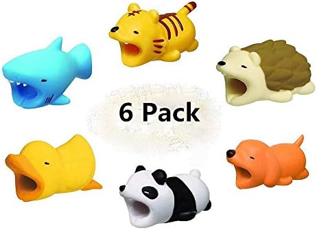 Cable Bites，Saver Cute Animal Cable Bites Compatible iPhone Accessory, Protector USB Power Adapter Prevent Disconnection The Whole Charging， iPhone Line Cable Charging Cords Cell Phone (6Pcs)