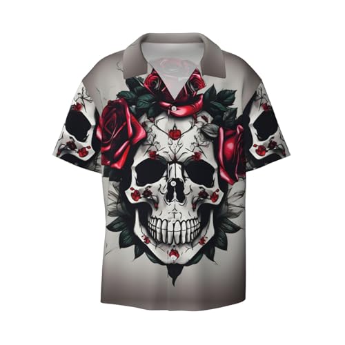 Chemise homme manches courtes avec poche coupe droite motif original