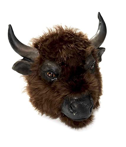 Forum Novelties Men's Buffalo Latex Mask, Brown, One Size