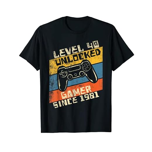 Videojuegos 40 cumpleaños nivel 40 desbloqueado 1981 Camiseta