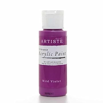 Artiste Acrylic Paint 59ml 2Oz Wild Violet, Quick-Drying Professional Art, Craft and Hobby Artists Paint, Vibrant Colour, Water-Based Paints Cover All Surfaces with Ease, Ideal for Travel Artists