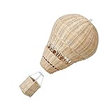 Toyvian Rattan Hot Air Balloon Inflatable Planets Hot Air Balloon Decor Hot Air Balloon Props Decorative Hot Air Balloon Wall-Mounted Hot Air Balloon Rattan Crafts Photo Props Natural Gift