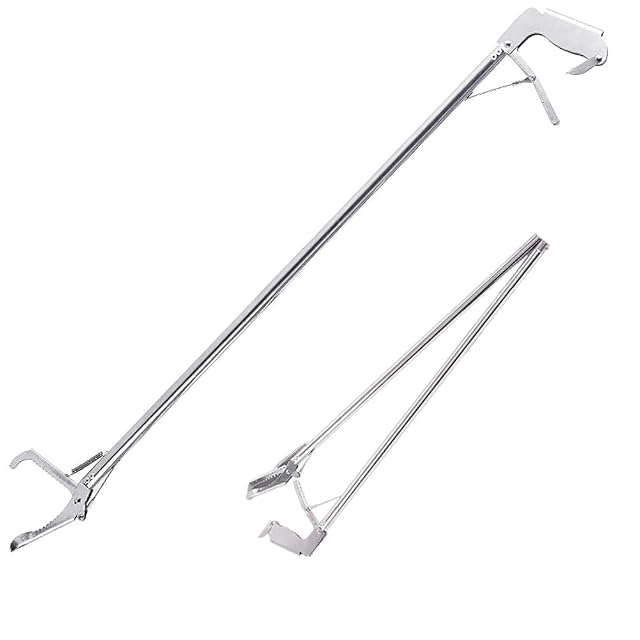Agarre de serpientes, 120 cm, pinza para serpientes robusta, para reptiles, anguila