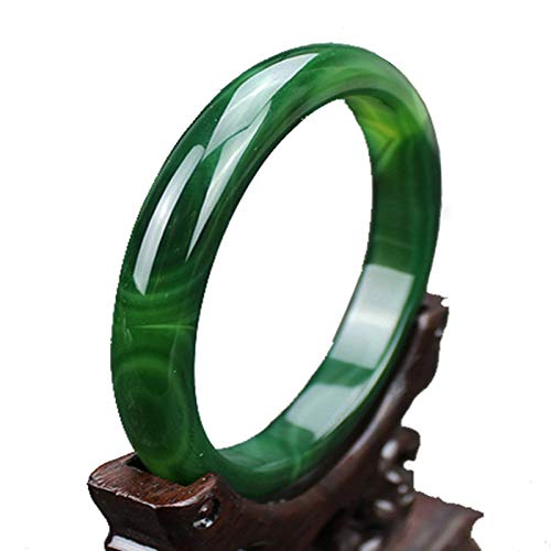 Amulette de chance en jonc de jade vert de 56-58mm, le cadeau idéal pour femme