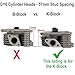 RedCap 170cc Gy6 61mm Big Bore Cylinder Head Assembly for Gy6 169cc & 200cc Engines TANK 200, TaoTao Bull 200 With 57mm Stud Spacing - Type K-block Superiority (Engine LF161QMK)