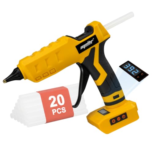 Image of Upgraded Cordless Hot Glue Gun Compatible with DeWalt 20V Battery Digital