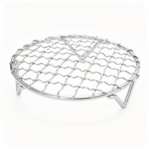 Cooling Rack 6 Inch Round Stainless Steel - Multi-Use Wire Rack for Cooking, Baking, Cookie Cooling, Steaming & BBQ - Sturdy 20mm Legs for Even Airflow, Durable Versatile Kitchen Tool for Home Bakers