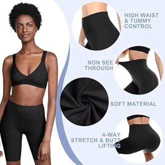 5 Pack Biker Shorts Women - 5"/8" High Waist Spandex Workout Yoga Running Athletic