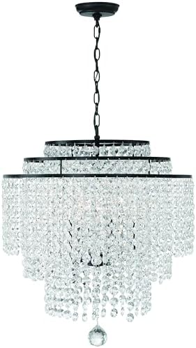 Crystorama Gabrielle 6 Light Matte Black Chandelier