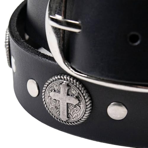 Milwaukee Leather MP7108 Men's Don't Thread On Me Black Leather Belt w/Interchangeable Buckle - 1.5 inches Wide2