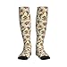 Supdreamc Cute Comfortable Socks for Adults Beautiful Flowers Birds, Fashion Compression Knee High for Daily Wear Outdoor Running Hiking Sports Gifts
