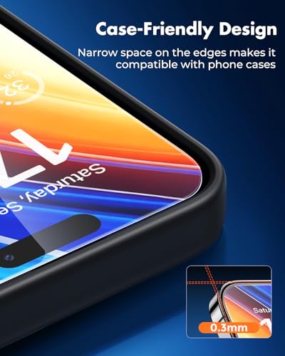Image of UNBREAKcable 2-Pack Screen Protector for iPhone 14 Pro Tempered Glass | Military Grade Shatterproof, 9H+ Hardness, 99.99% HD Clear, Bubble-Free, Easy Installation Frame, for iPhone 14 Pro