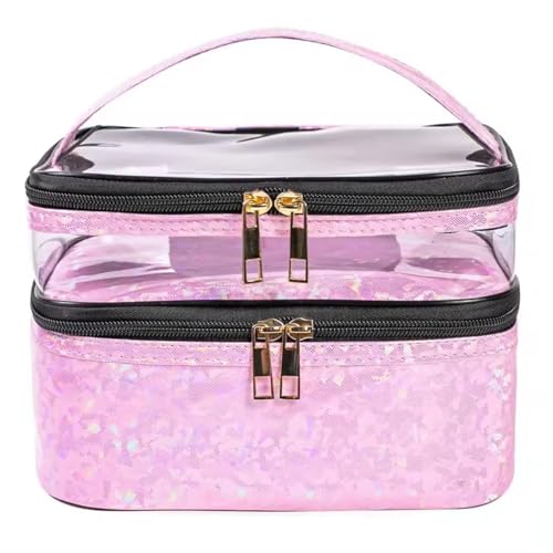 Nécessaire Para Acessórios de Maquiagem Espaçosa Elegante Cosméticos Make (ROSA)