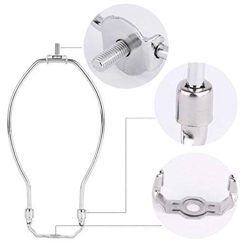 2 Pieces Lamp Harps 9 Inch Heavy Duty Lamp Shape Adapter Detachable Lamp Base Harp