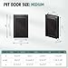 Dog Door For Door All Aluminum 3 Flaps, Medium Doggy Doggie Door, Cat Door Black, Heavy Duty Pet Door for Dogs Cats, With Insulation Flap, Telescoping Tunnel, Sliding Closing Panel, for Pet Up to 45lb