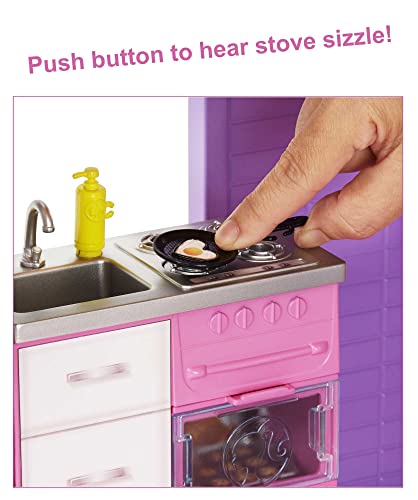 Barbie GNH53 Traumvilla Dreamhouse Adventures Puppenhaus mit 3 Etagen, 8 Zimmer & GHL93-3-in-1 Super Abenteuer-Camper… – Bild 5