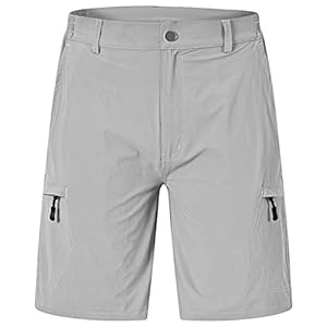 Rdruko Men’s Quick Dry Cargo Shorts Hiking Work Golf Shorts 6 Pockets