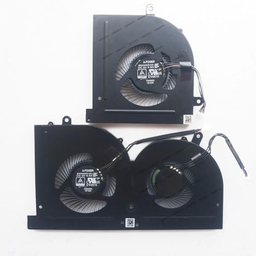 GSHJZPA CPU + GPU Ventilador refrigeración Compatible para MSI GS63 Stealth 8RE 8RD MS-16K5 MS-16K6 BS5005HS-U3I BS5005HS-U3J 5V 0.5A