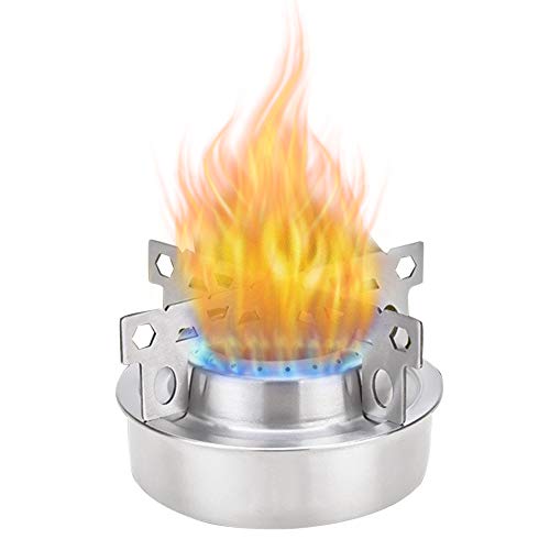 2 Réchauds à Alcool Portables - Acier Inoxydable - Pour Camping, Randonnée, Pique-nique