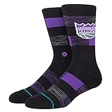 Stance Sacramento Kings Cryptic NBA Crew Calcetines Negro, Negro , L