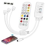 EISSLOLY LED Strip Lights Controller, with APP Control and Music Sync Mode,with Unlimited Colors...