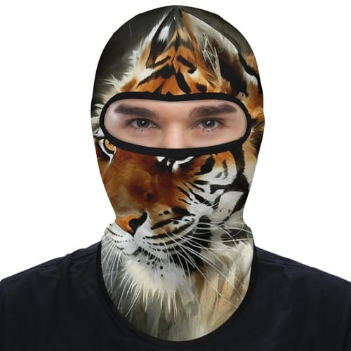 Balaclava para Hombre Máscara de Esquí Tigre Cubierta de Cara para Invierno y Ciclismo miniatura 7