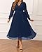 Pinup Fashion Plus Size Fall Dresses Wedding Guest Navy 2026 Women Semi Formal Elegant Cocktail Wrap V Neck Midi Dress 24W