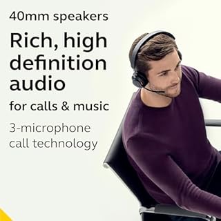 Jabra Evolve2 65 Wireless PC Headset – Cuffie stereo certificate Microsoft Teams con batteria a lunga durata – Adattatore USB-C Bluetooth – Nero