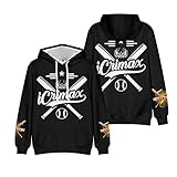 KARNADO Icrimax 3D Printed Hoodie Mode Hip Hop Mode Pullover YouTube Spiel Langarm Männer Und Frauen Icrimax Logo Pullover Kinder Frühling Und Herbst Straße Kostüm Rollenspiel (E,S)