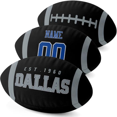 Image of ANTKING Dallas Throw Pillow 2 Packs Custom Name Number Gifts | Personalized Gift for Youth for Birthday Christmas