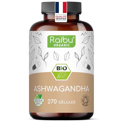 Ashwagandha BIO - 270 Gélules - Extra Fort : 2400