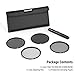 NEEWER Fixed ND Filter Kit 58mm ND2 ND4 ND8 ND16 Neutral Density Filter and Accessory Kit, Lens Pen, Filter Pouch Included